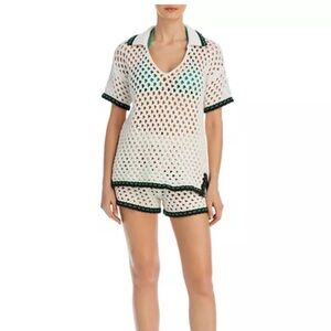 Echo White Crochet Top and Shorts Set